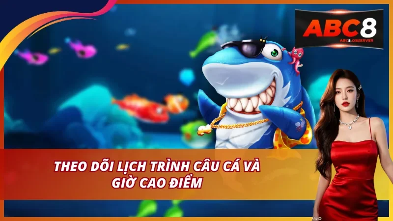 Theo dõi lịch trình câu cá và giờ cao điểm